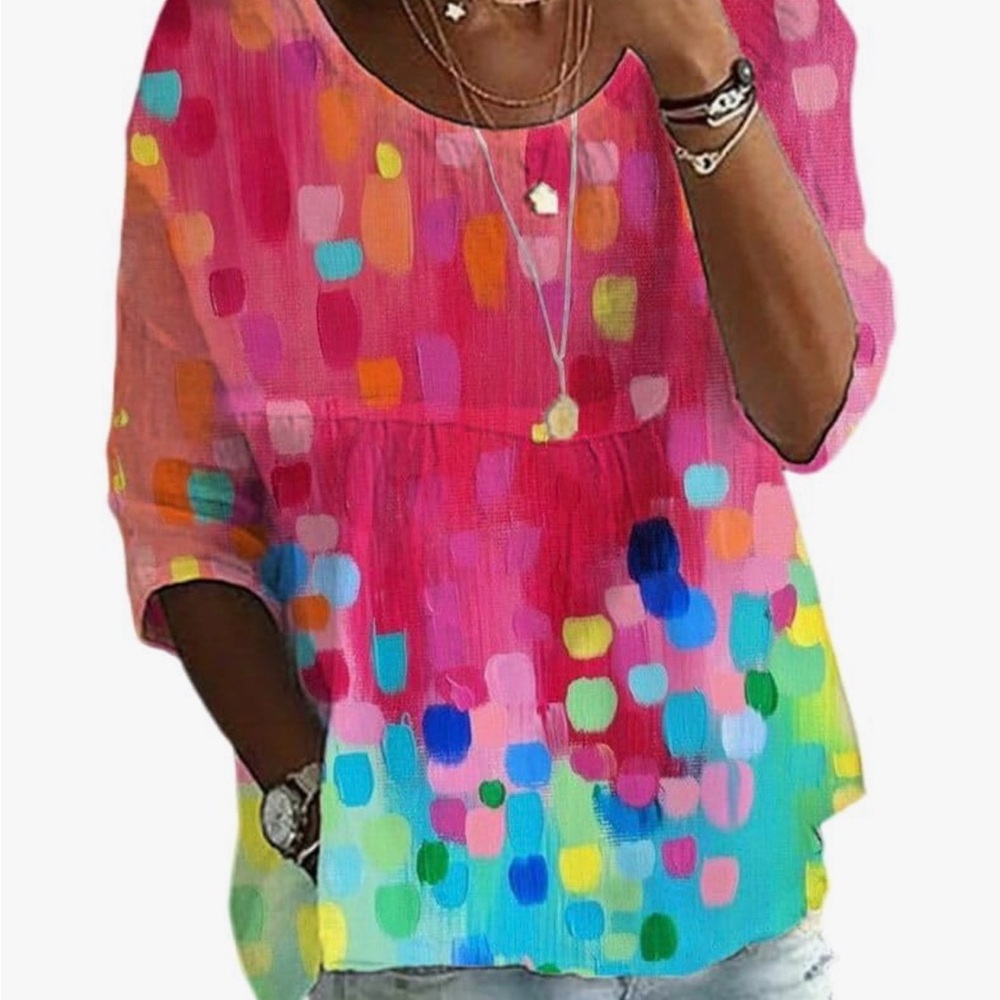 NWOT Fabulous Boho Empire Waist Top, size L